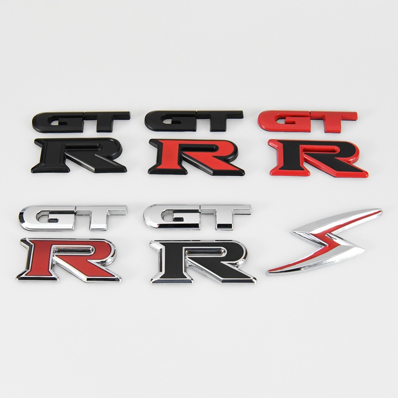 3D Car Sticker Front & Tail Sign Zinc Alloy GTR Logo Emblem For NISSAN ...