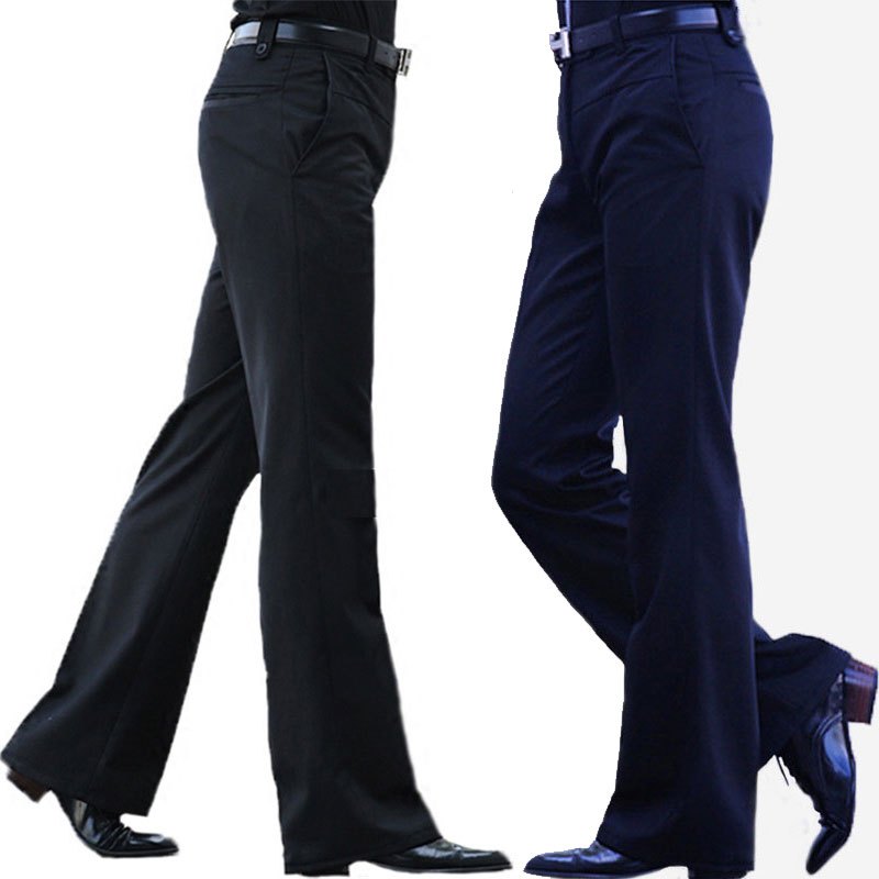 Mens flared hot sale slacks