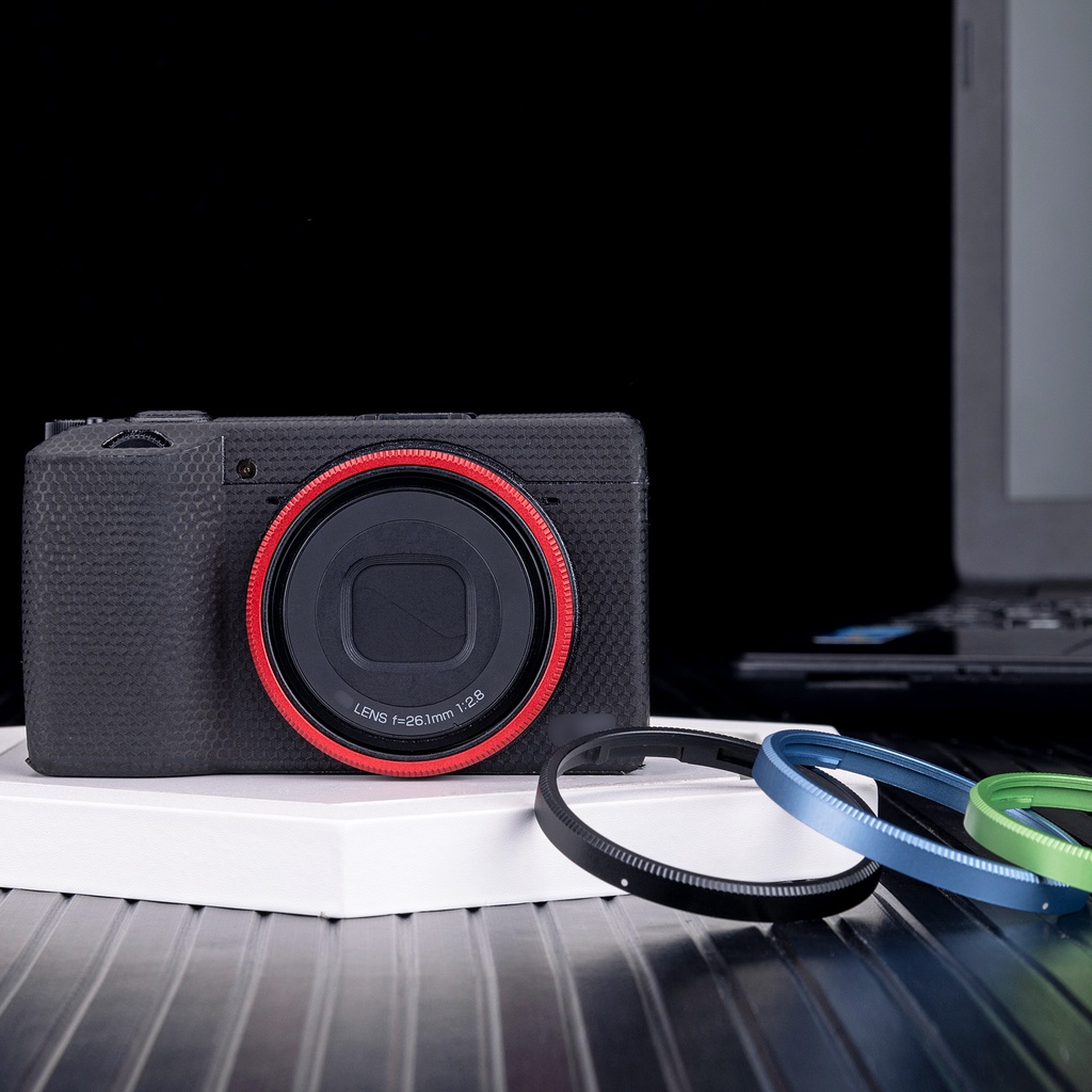 JJC Rode Lensring Voor Ricoh GR IIIx – Stijlvolle Vervanging Voor GN-2 Ringdeksel – Aluminiumlegering