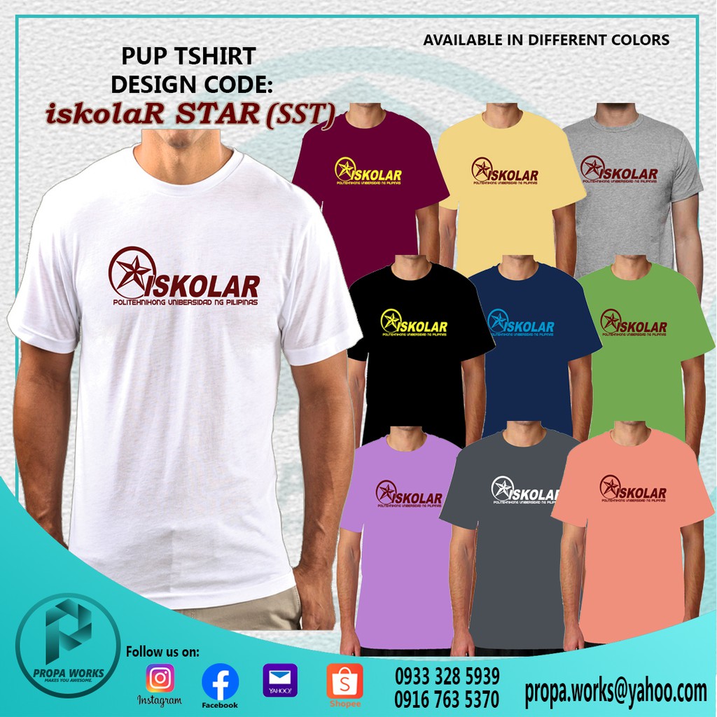 PUP TSHIRT: Design Name: Iskolar Star | Shopee Philippines