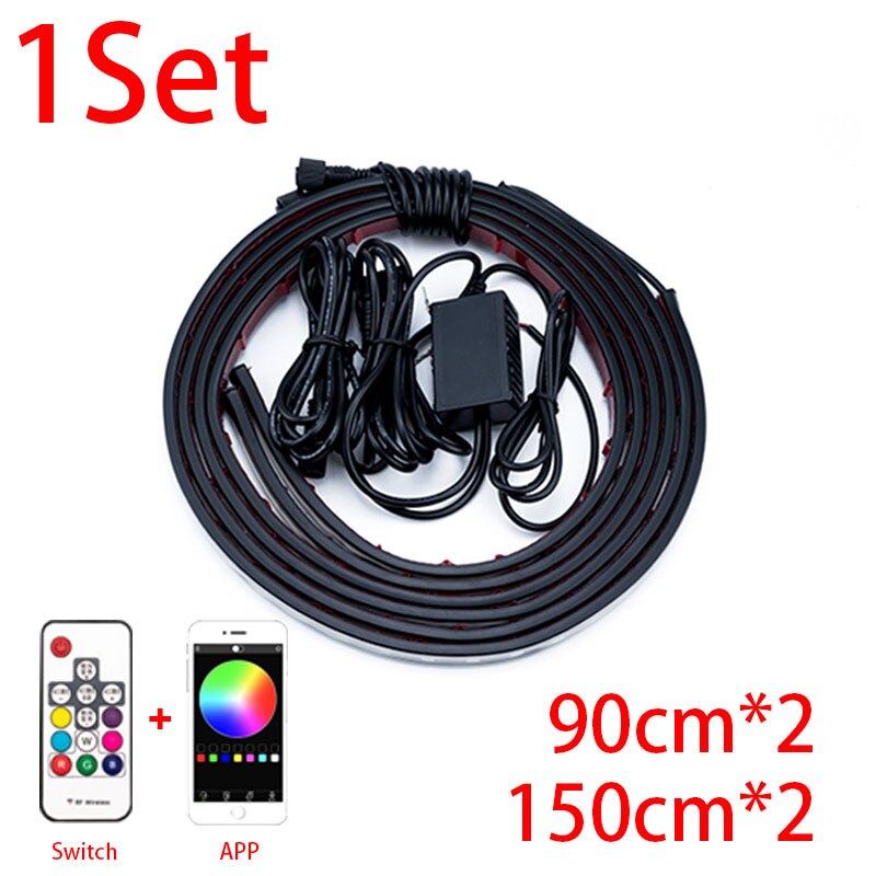 OhhGo Car Underglow Lights Kit, RGB LED Car Neon | Ubuy