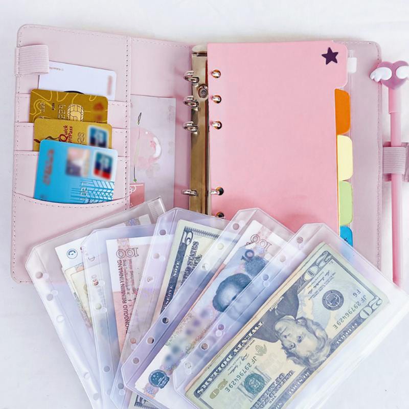 2022 A6 Notebook Binder Budget Planner Money Organizer PU Leather ...