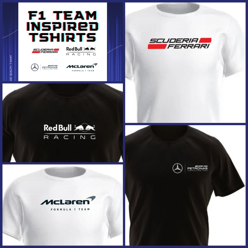 F1 Tshirt Formula 1 inspired | Ferrari | Mercedes | McLaren | Red Bull ...