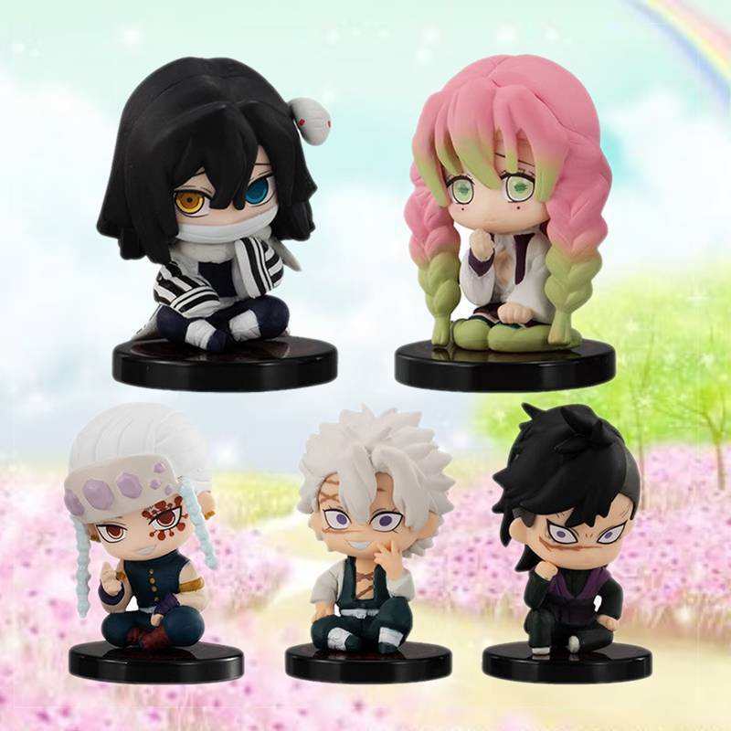 5Pcs/set Doll Tanjirou Zenitsu Nezuko Action Figures Anime Figurine ...