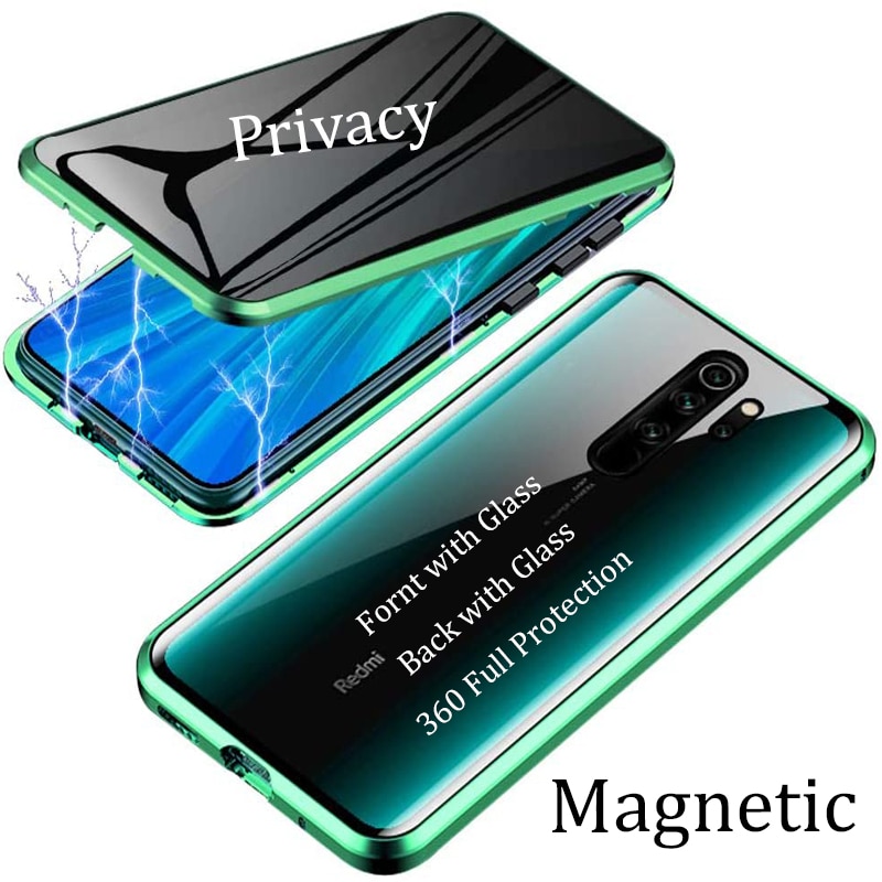 Privacy Magnetic Case For Iphone 15, Anti-peep Double Tempered Glass Case  Hd Back Cover, 360 Full Protective Flip Phone Case