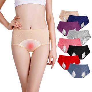 Zxyouping Women Panties High Waist Menstrual Briefs Plus Size Leak