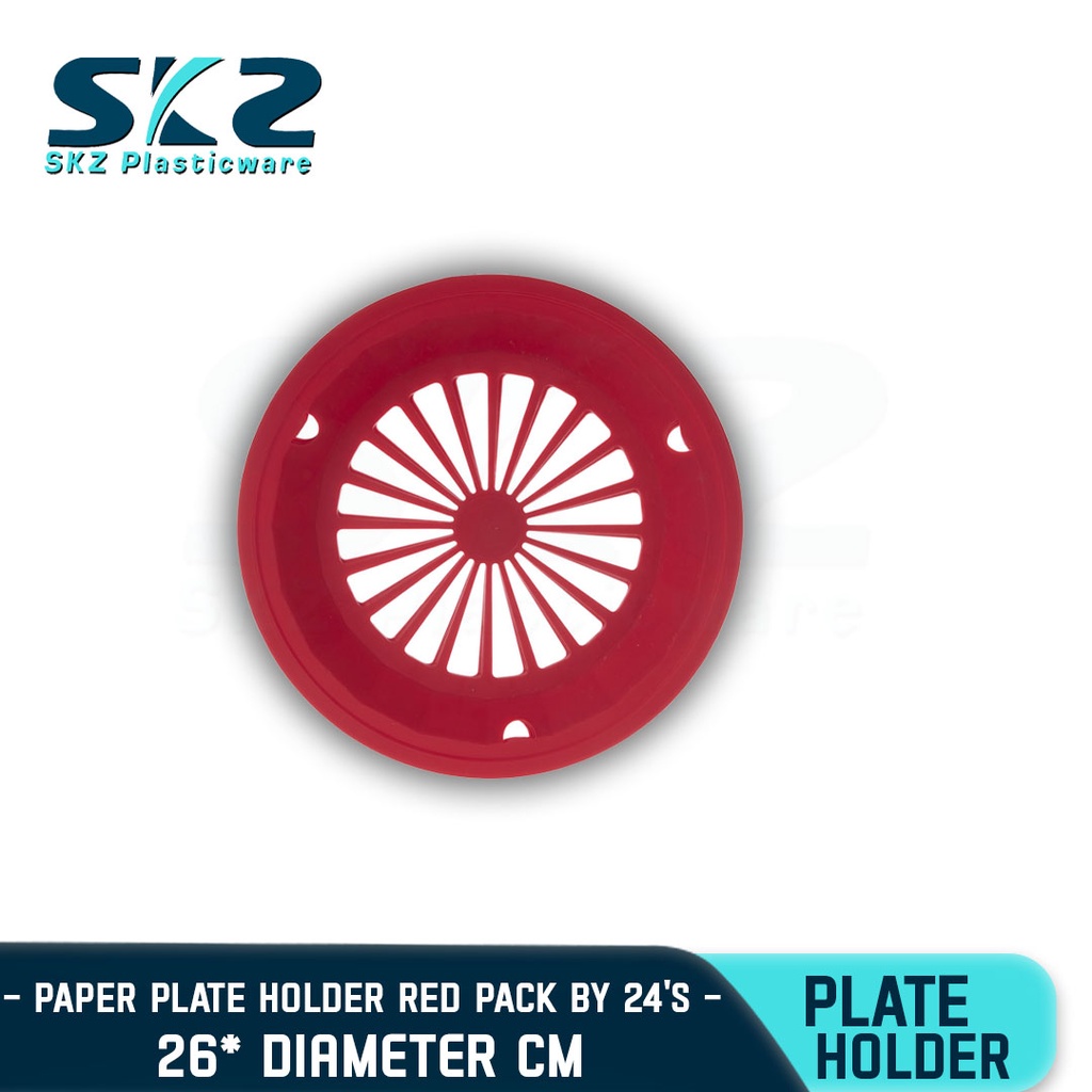 SKZ PAPER PLATE HOLDER ASSORTED COLOR 12 TO 24PCS 10" (HIGH QUALITY