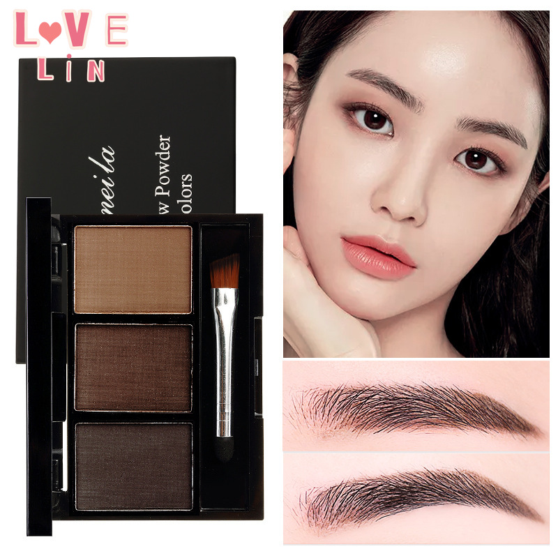 【Lovelin】Threecolor eyebrow powder eyebrow pencil waterproof, non