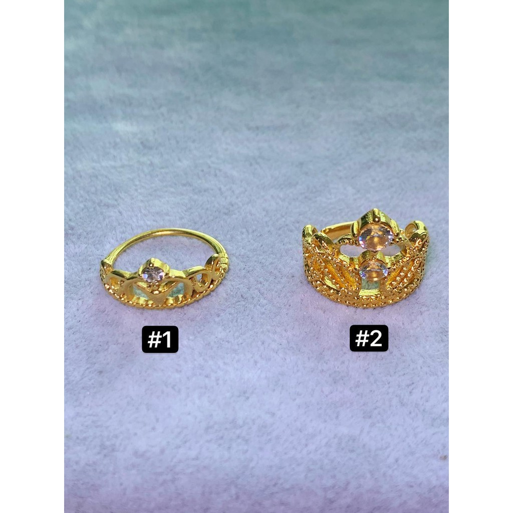 Sophie Fashion Jewelry Gold Stainless Steel Crown Ring For Women Design 1 2 Shopee Philippines