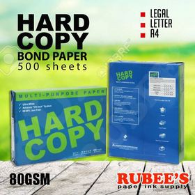 HARD COPY BOND PAPER 80GSM BLUE (LONG/A4/SHORT) 500SHEETS | Shopee ...