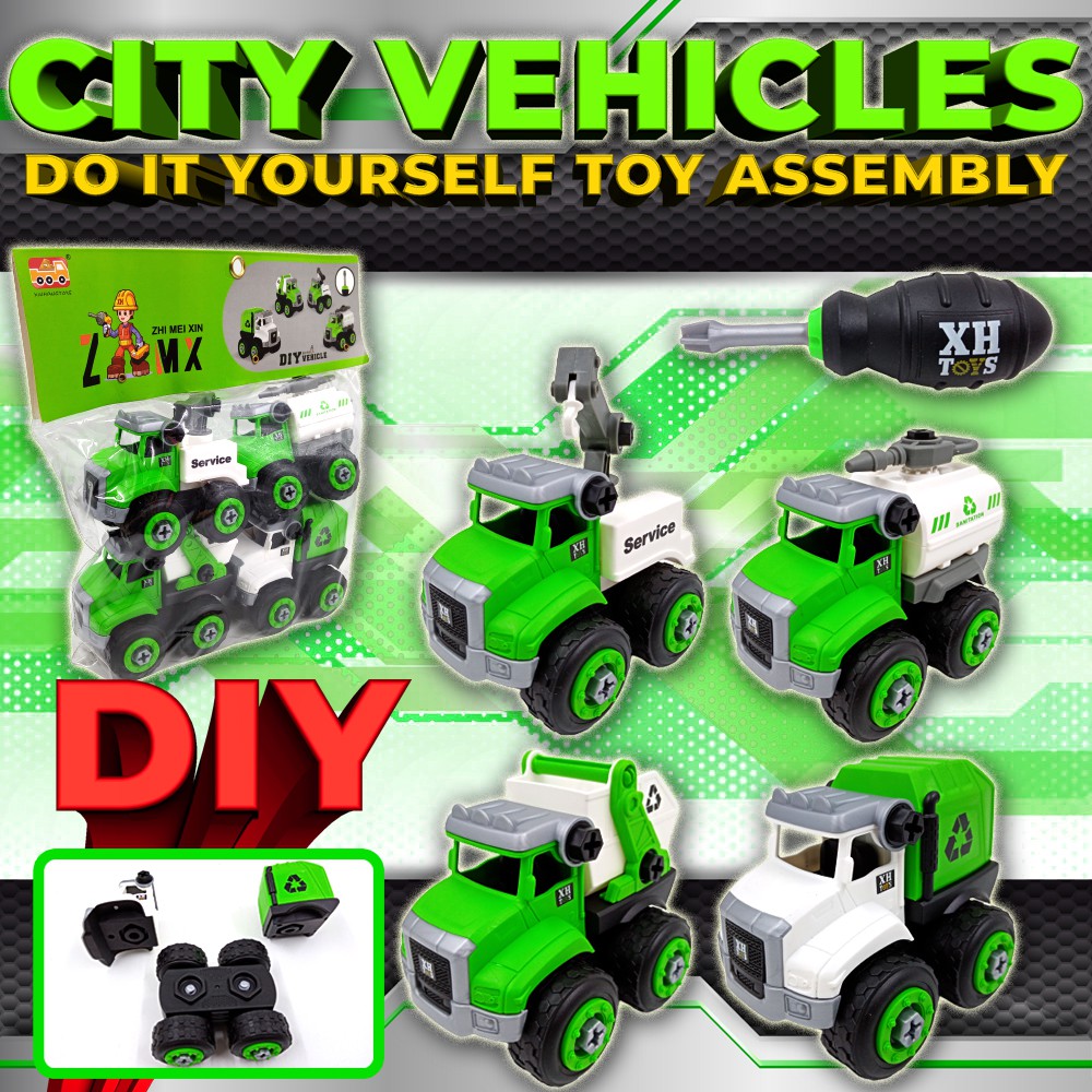 High Quality Toy DIY Military Cars Assembly Truck Toys Early