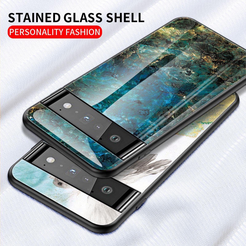 Google Pixel 6 Pro Pixel 4 5 5A 4a 5G Fashion Marble Texture Tempered 