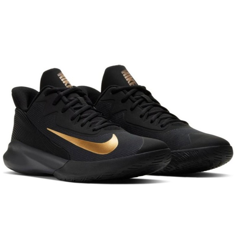 Nike black and gold sales shoes