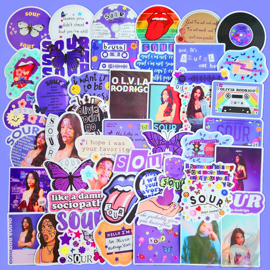 Olivia Rodrigo Series 03 ♪ Music Album Sour Stickers 54Pcs/Set DIY ...