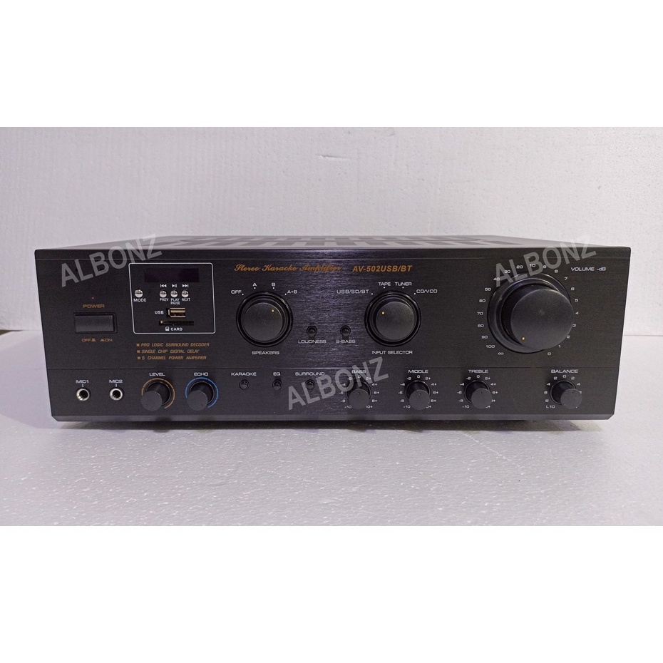 Amplifier AV502BT Karaoke Videoke Amplifier with Bluetooth 8pcs