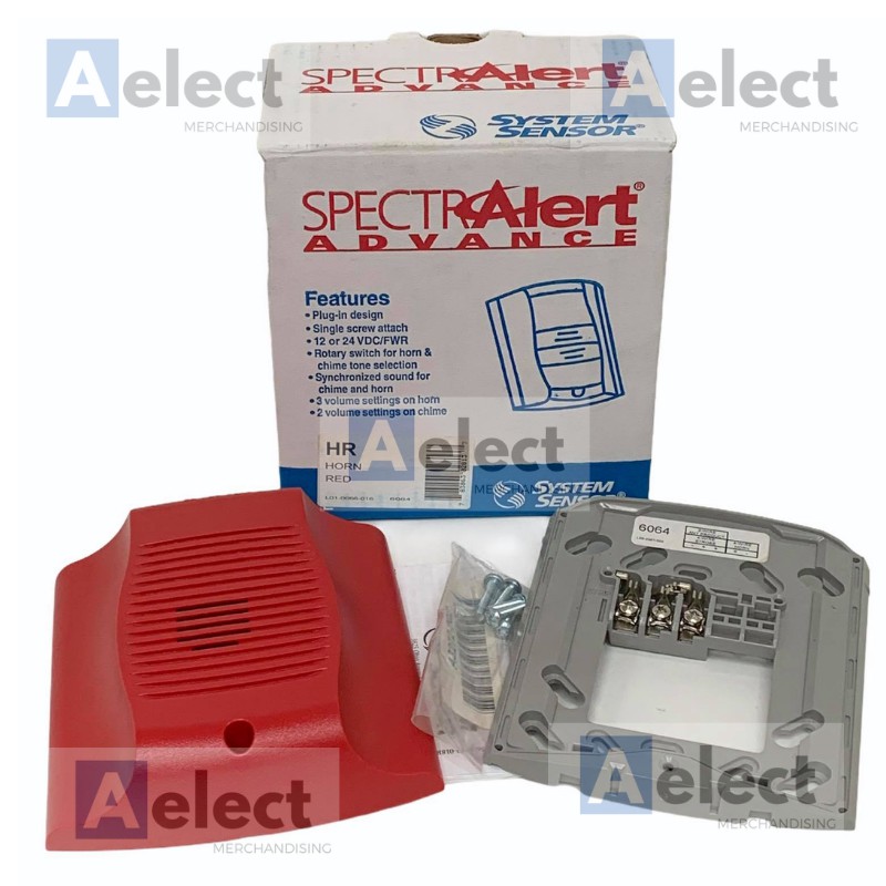 System Sensor Horn SpectrAlert Advance Horn Red 12V or 24V (SOLD PER ...