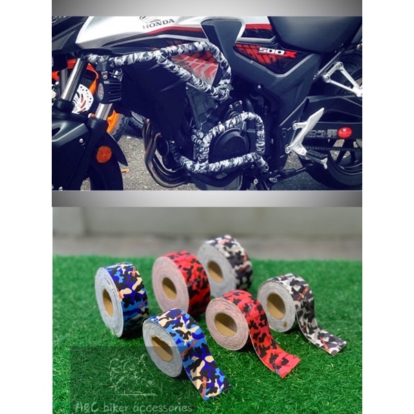 Motorcycle Crash Bar Wrap Strips Ems Racing Logo Shopee Philippines