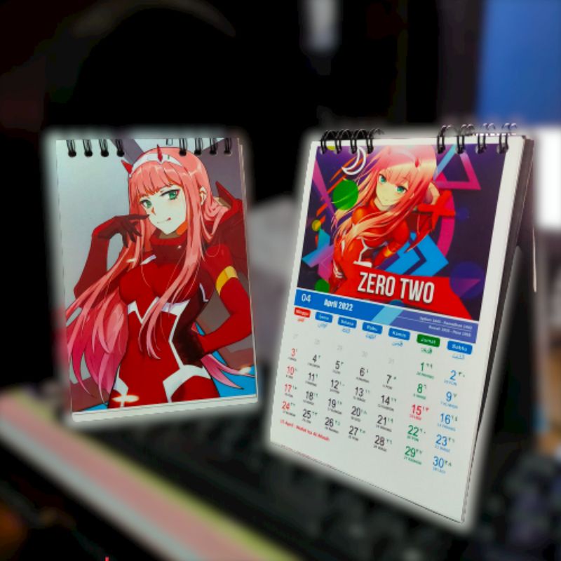 2024 zero two anime calendar/sitting calendar/desk calendar | Shopee ...