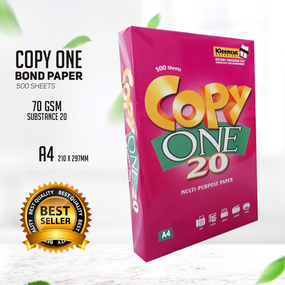 bond paper a4 size 70gsm brand copy one | Shopee Philippines