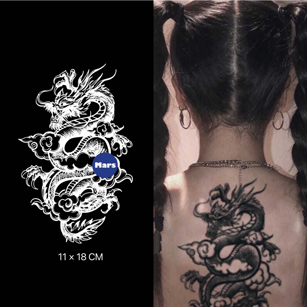 Mars Tattoo Shop】NEW technology Long Lasting 2 Weeks Semi-Permanent tattoo  Temporary Tattoo sticker, Fake Tattoo, Dragon, D112