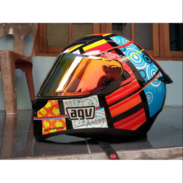 Flat Visor AGV K3SV / AGV K1 / SNAIL FFS1 / AGV K5 free sticker Shopee Philippines