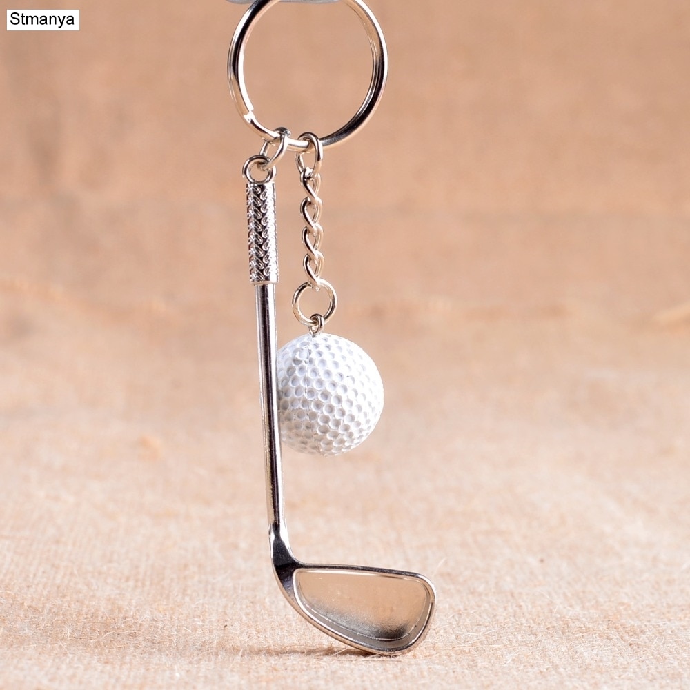 Golf Key Chain golf Ball Key Ring Car Ring Top Grid Sport Sport Good ...