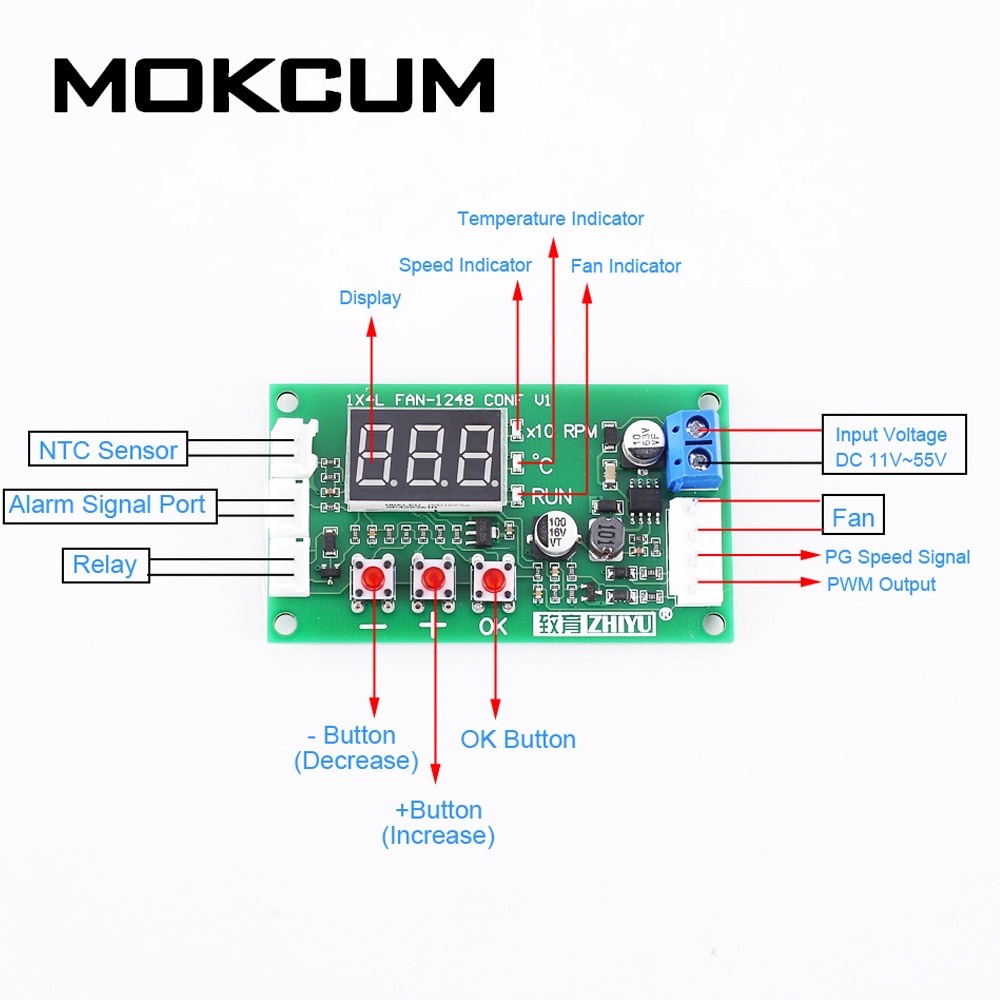 Module PWM 30A Pour Contrôle De Vitesse Et Température De Ventilateur - DC 12-50V