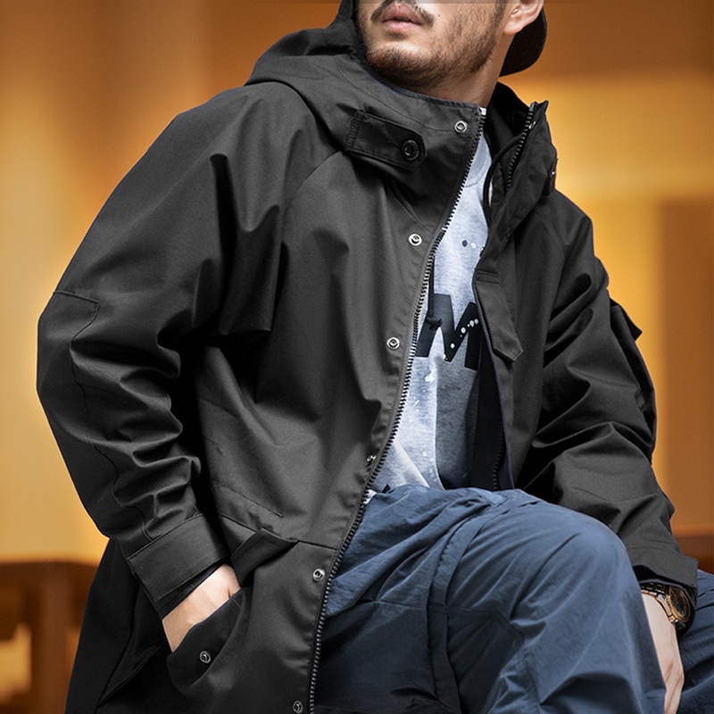 The new winter 2021 men down jacket in winter long male money hooded jacket tooling quality men's fashion M9818