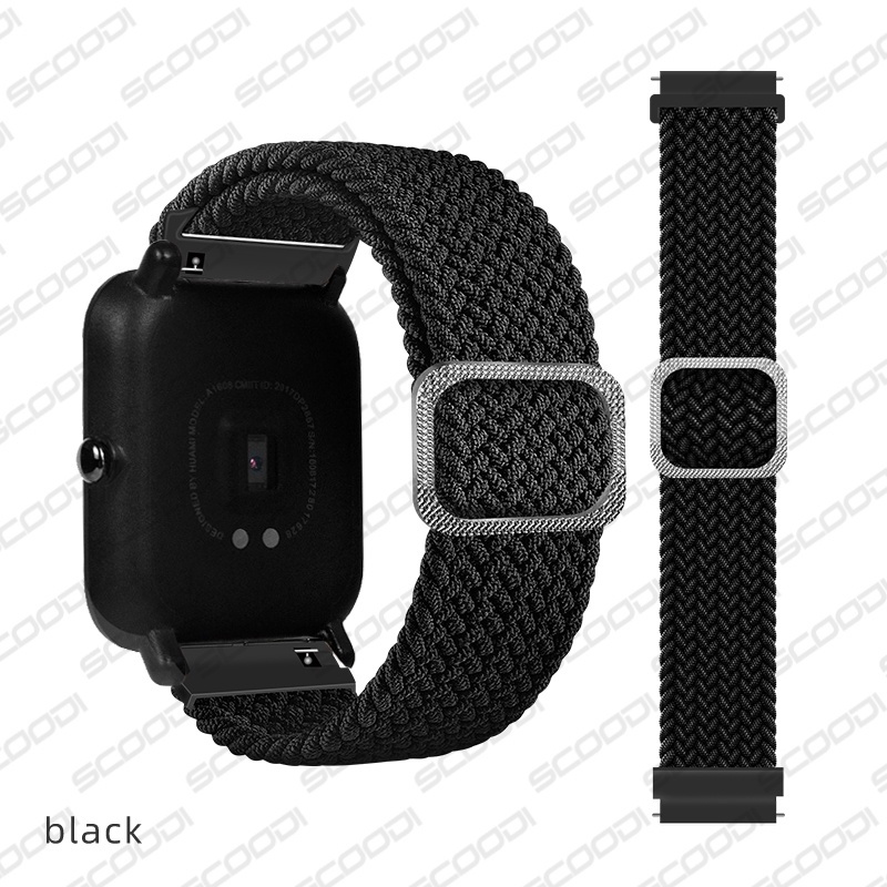Adjustable Braided Solo Loop Band For Xiaomi Huami Amazfit Bip Lite/bip  bip u pro bip s Elastic Watchband For Amazfit GTS 2e 4Mini 2Mini