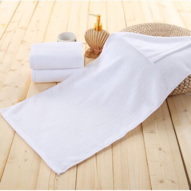 12pcs FACE TOWEL/HAND TOWEL WHITE PLAIN GOOD QUALITY WITH LINING