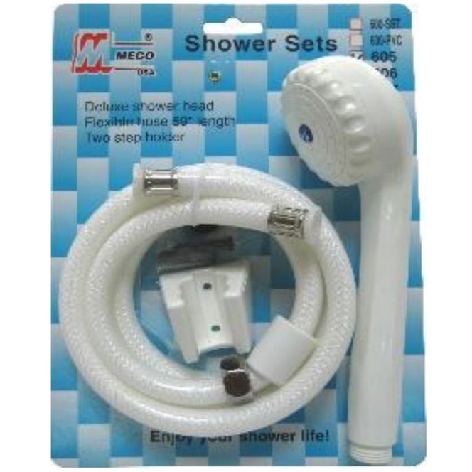 Meco Plastic Telephone Shower With Hose Shower Set Heavy Duty