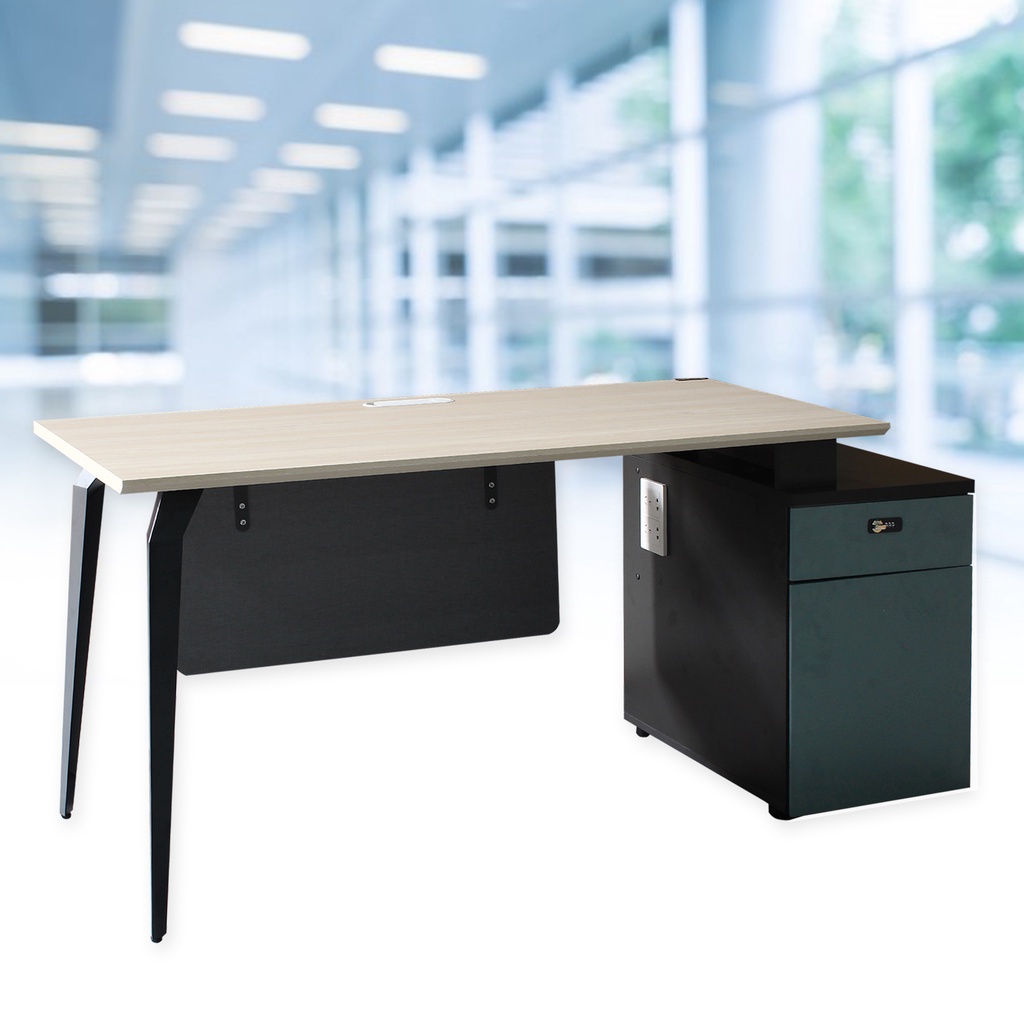 KRUZO MOBI Series Modern High-end Office Table with Drawer 120 | Shopee ...