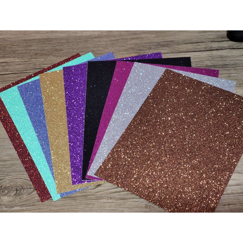 CARDSTOCK GLITTERED STICKER PAPER CRAFT MATERIALS SCRAPBOOK PAPER