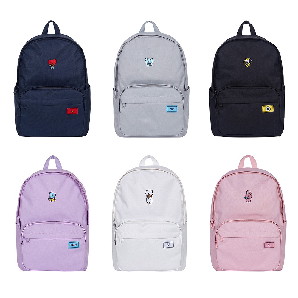 BT21 SPAO Candy Backpack Casual Outdoor Travel Laptop Backpack Embroidery Schoolbag BTS