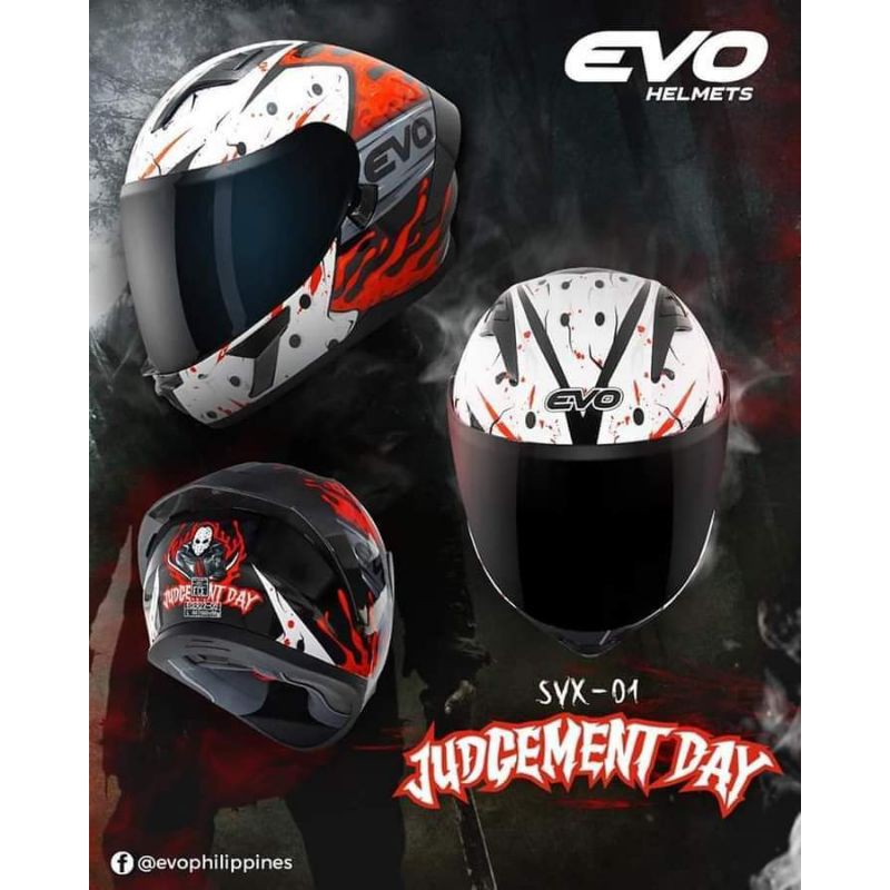 EVO HELMET JUDGEMENT DAY FULL FACE DUAL VISOR Shopee Philippines