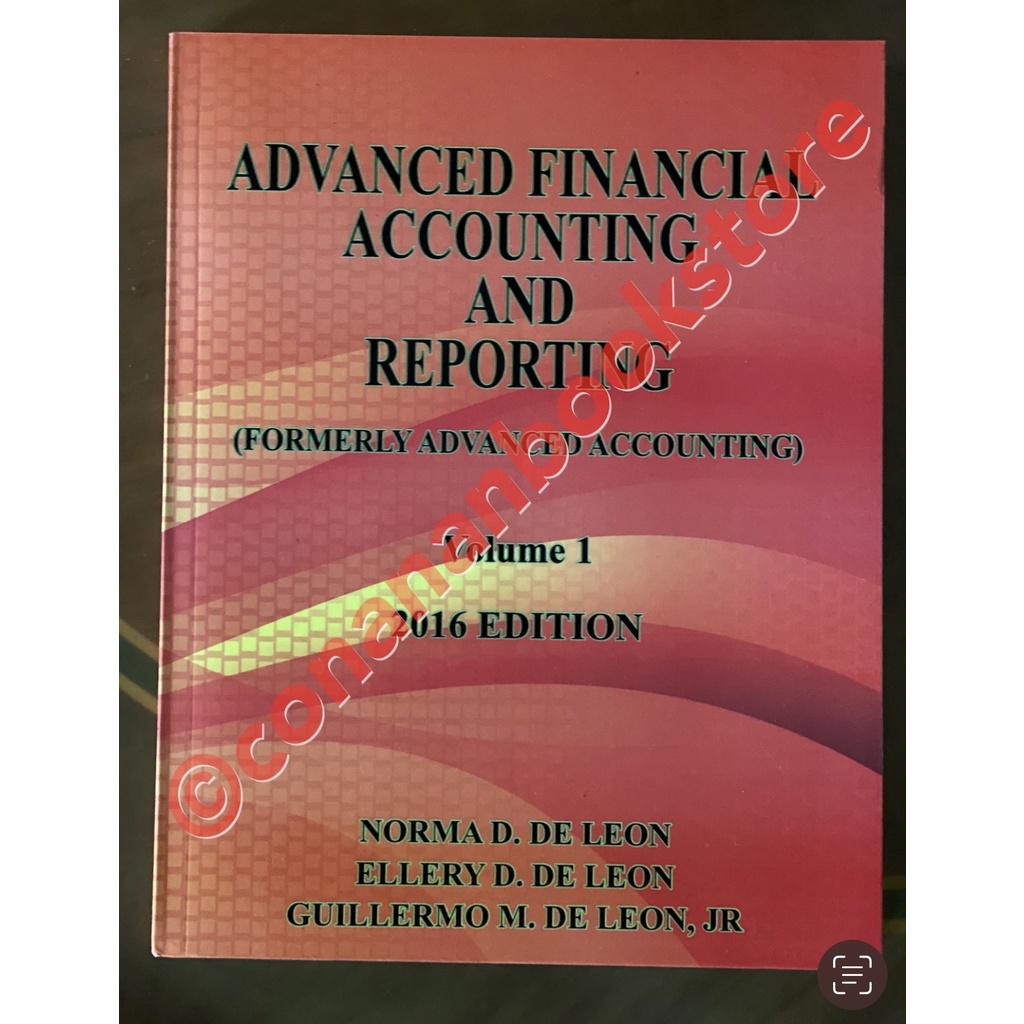 Advanced Financial Accounting & Reporting Vol-1 (2016) by De Leon ...