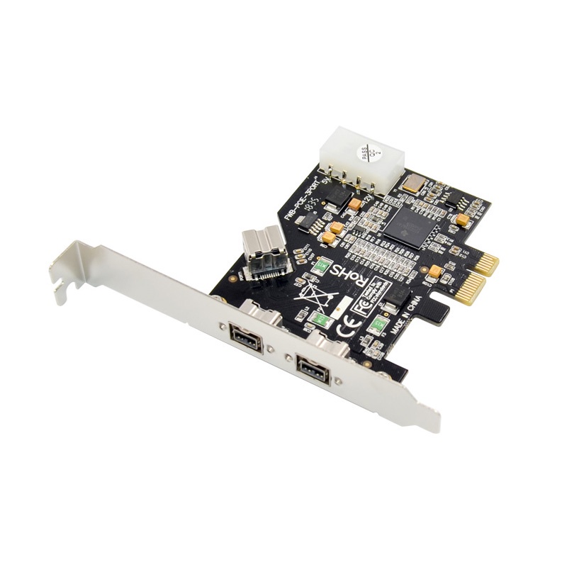 PCI-Express IEEE 1394B FireWire 3 Ports 2 External and 1 Internal ...