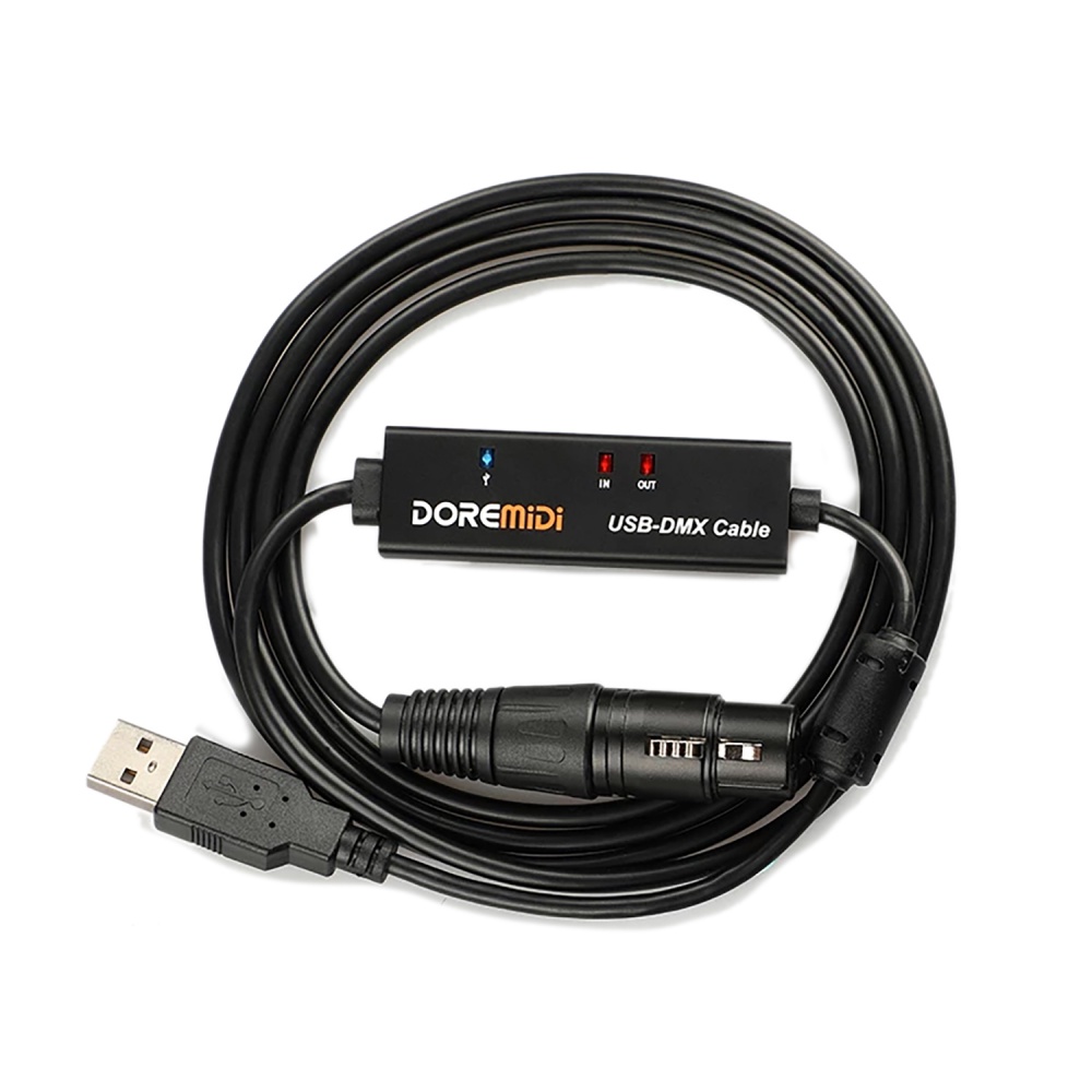 Doremidi Usb To Dmx/Rdm Cable With Indicator Magnetic Ring Shield Usb2 ...