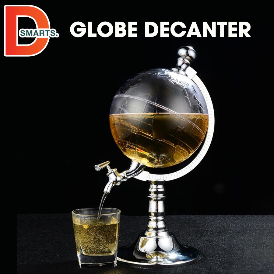 Creativity Globe Wine Decanter Glass Alcohol Dispenser Liquor Pourer
