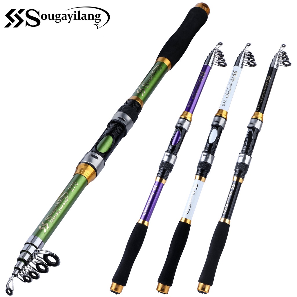 Sougayilang Fishing Rod 1.8m/2.1m/2.4m Telescopic Long Throw Sea For ...