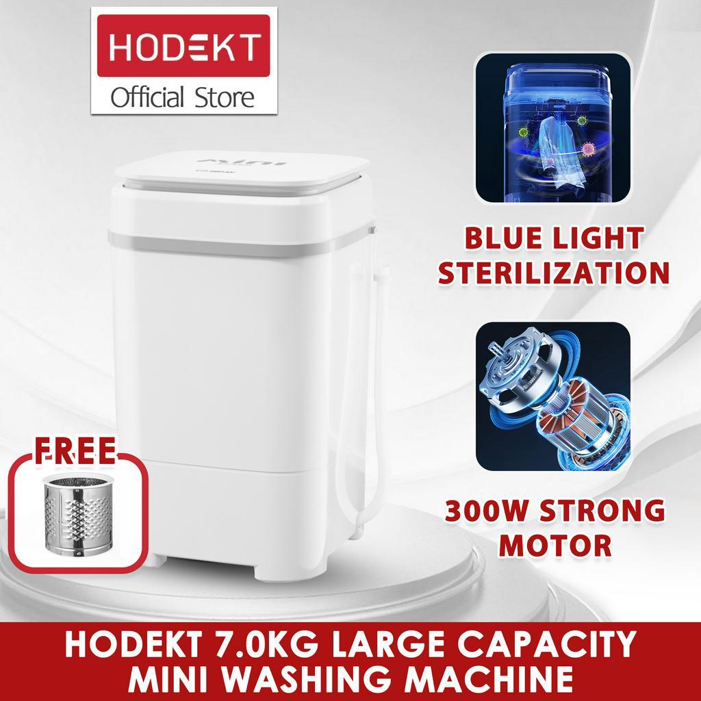 HODEKT Portable Washing Machine With Dryer 7KG Blue Light Sterilization