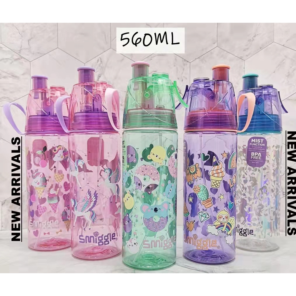smiggle water bottle BPA FREE 560ml Spray cup Tritan Bottle Shopee Philippines