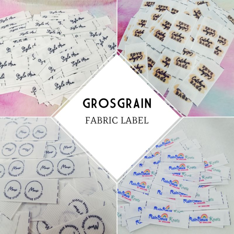 GROSGRAIN FABRIC LABEL, permanent print etiketa | Shopee Philippines