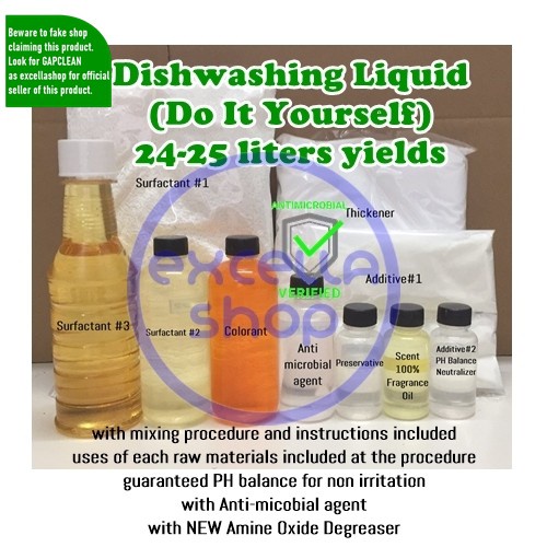 Dishwashing Liquid Soap DIY KIT BUDGET 25LITERS (raw materials for Do