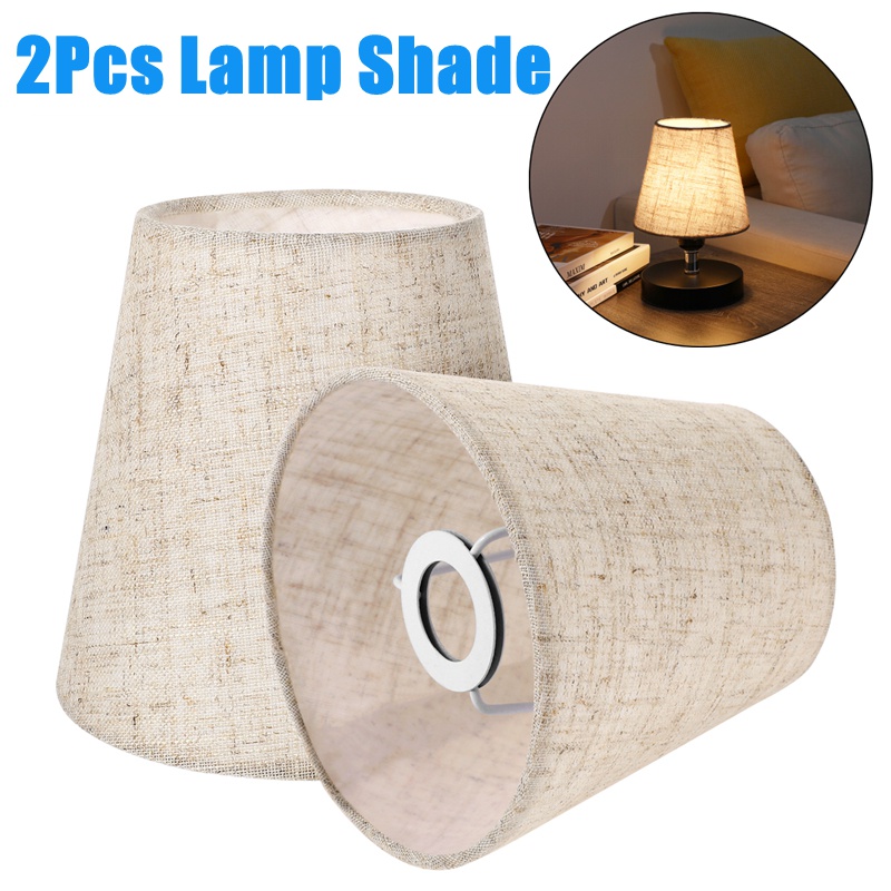 2pcs Decorative Lamp Shade Table Lamp Cover Replacement Cloth Lamp Shade Chandelier Lampshade