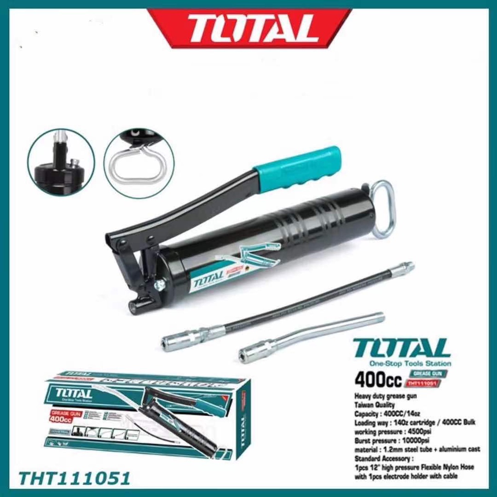 TOTAL tool Grease Gun 400cc THT111051 industrial Grease filling