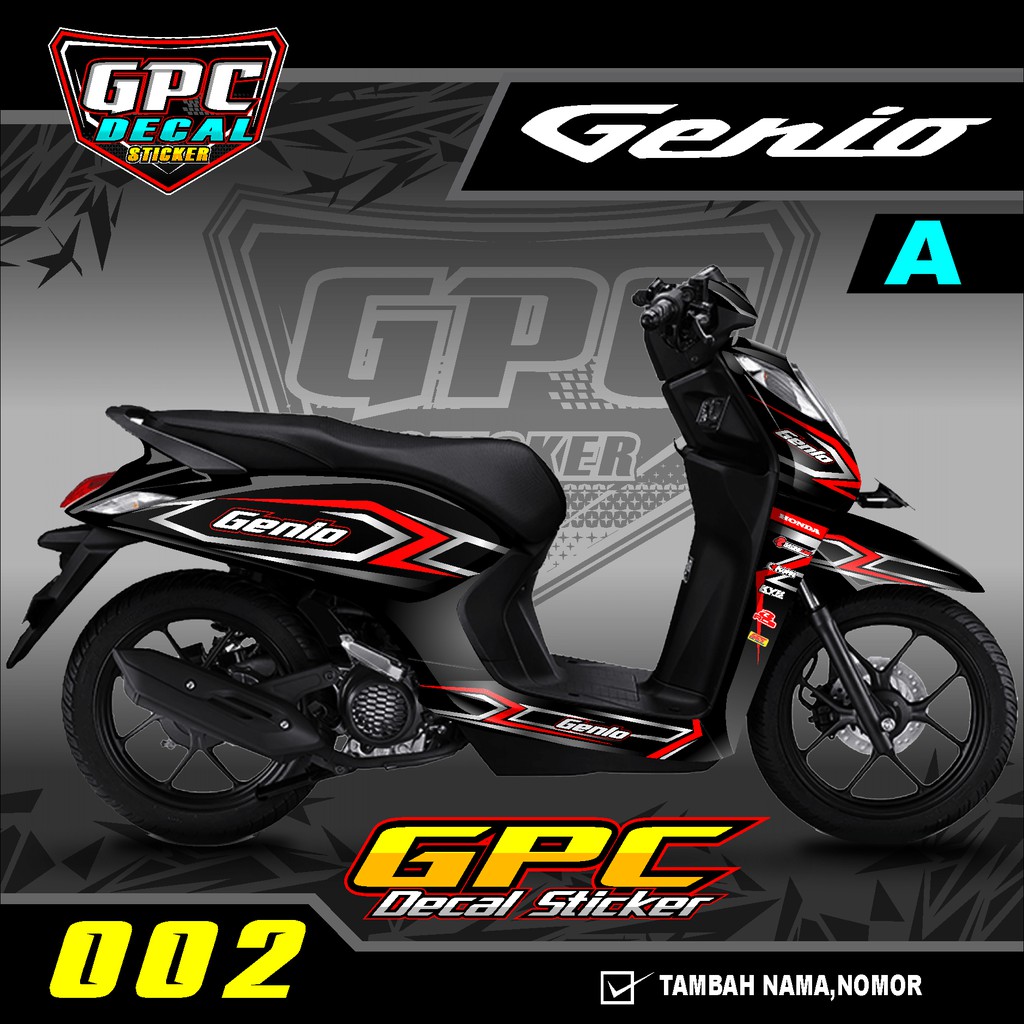 Decal Sticker Honda Genio 002 Full body Minimalist-Decal Sticker Genio ...