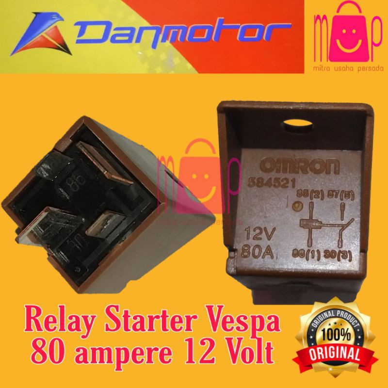 Relay Starter Vespa LX 2V 3V, Vespa S 2V 3V, Primavera 3V, Sprint 3V