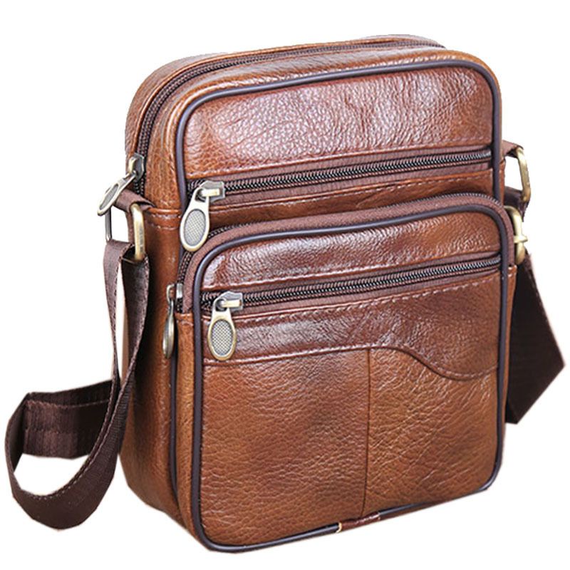 Dai~Men Genuine Leather Sling Bag/ Fashion Leather Bag For Unisex ...