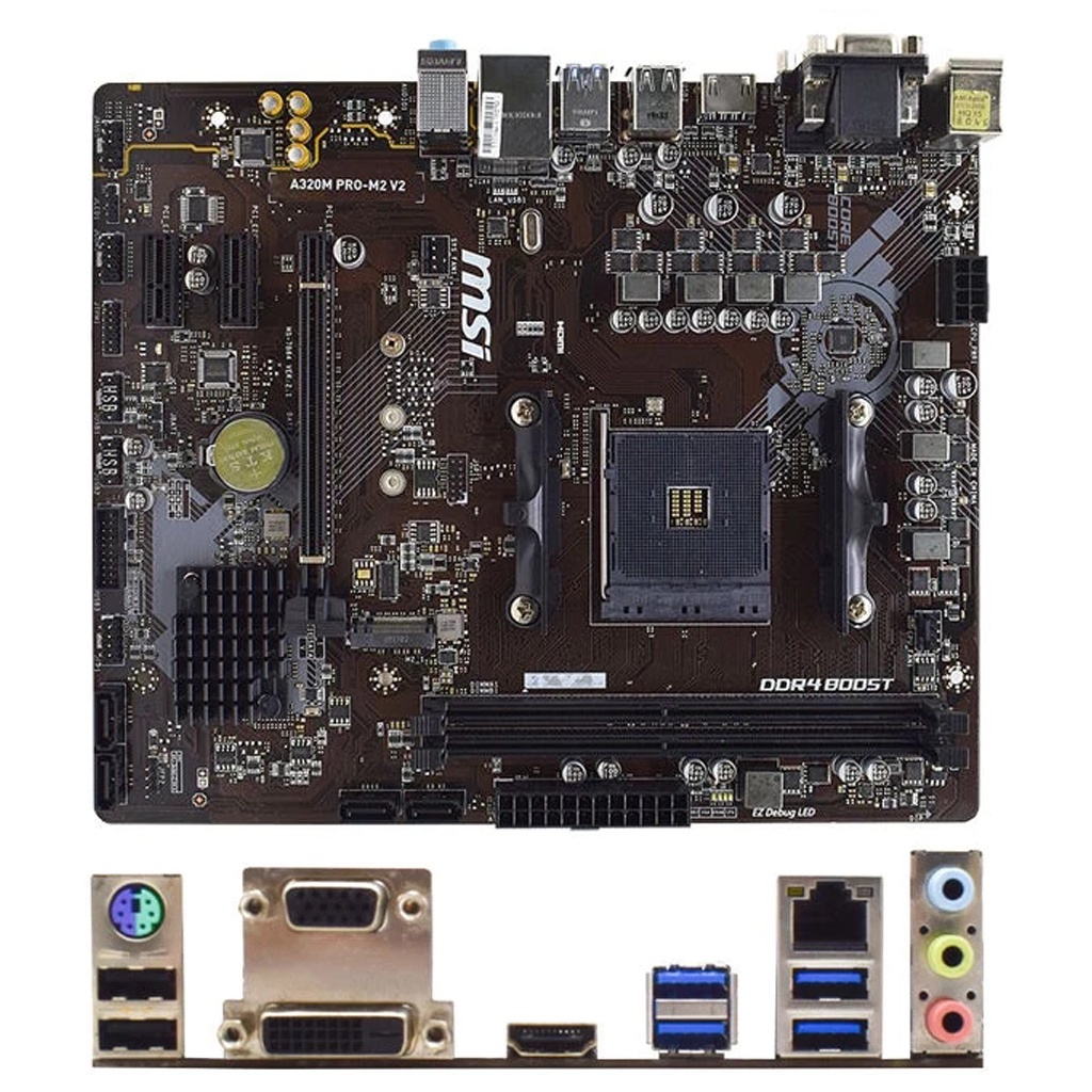 MSI A320M PRO-VH/M2/VD/S A320 AMD Ryzen AM4 Motherboard DDR4 SATA3 - Main Image